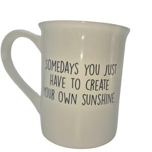 Our Name Is Mud Create Your Own Sunshine Ceramic Coffee Mug White Glitter Sun
